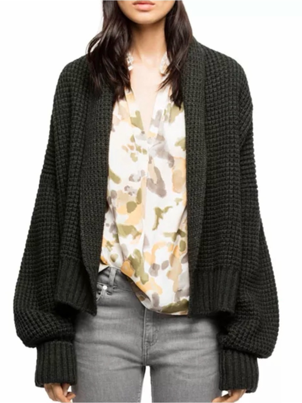 Zadig & Voltaire Women's Freema Waffle-Knit Cardigan Size XS/S